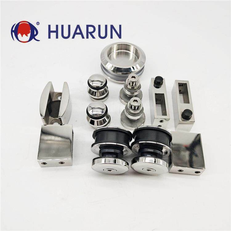 不锈钢玻璃移门吊轮 不锈钢浴室移门滑轮 方管连接件淋浴房配件