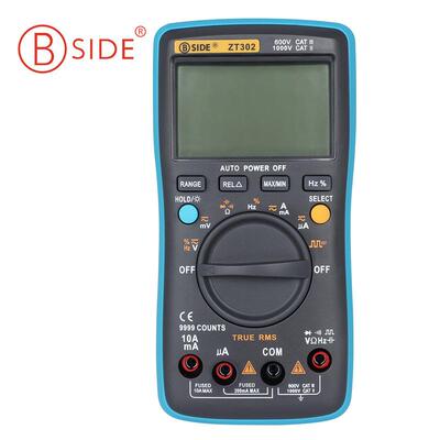 BSIDE艾默ZT302数字万用表高精度电工维修家用防烧表方波输出