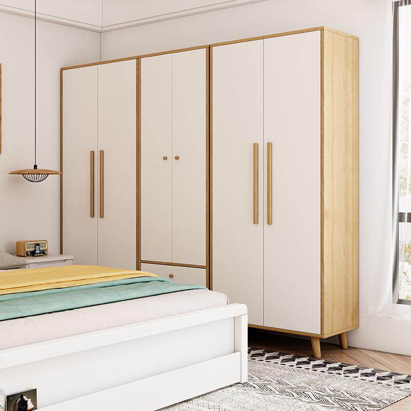 奶油风白色小衣柜现代简约经济型实木衣柜卧室家用儿童简易衣橱