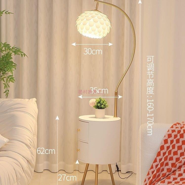 网红智能床头柜一体法式轻奢客厅沙发边几台灯2025新款落地灯卧室