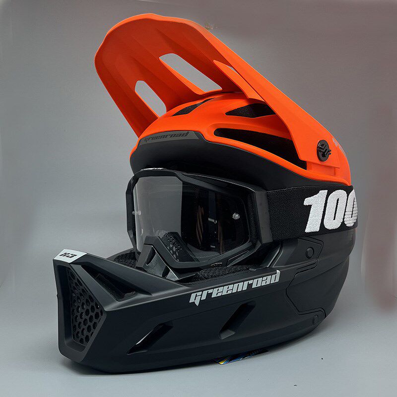 绿道越野头盔自行车山地车全盔骑行安全盔男女青少年林道速降单车