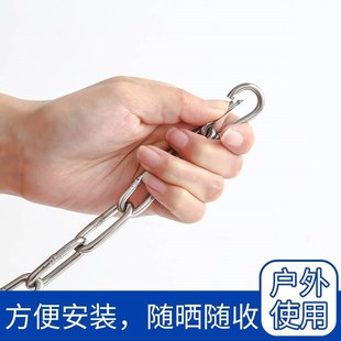 链晒衣绳锁扣环铁链衣吊4晾室外铁定制链不锈钢护栏链条30防滑链