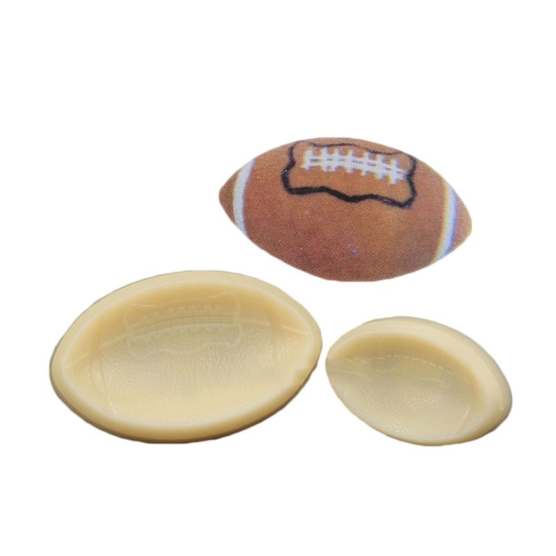 翻糖模具 半立体弧形橄榄球造型模具 翻糖压模切模 2个印模为一套