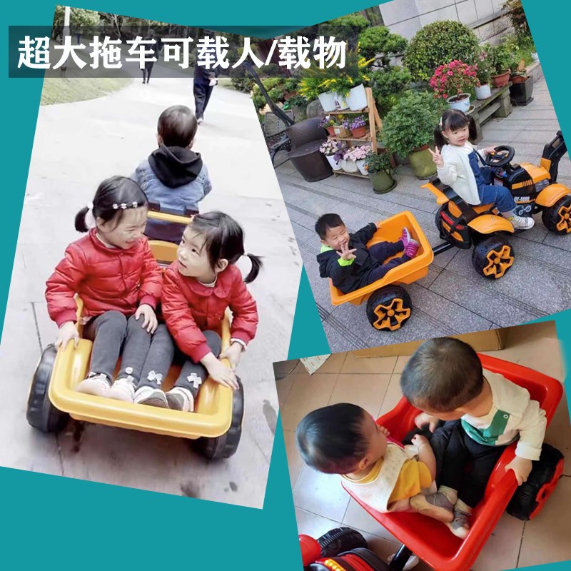 儿童电动挖掘机可坐人遥控玩具车男孩大号挖土机超大小孩子工程车