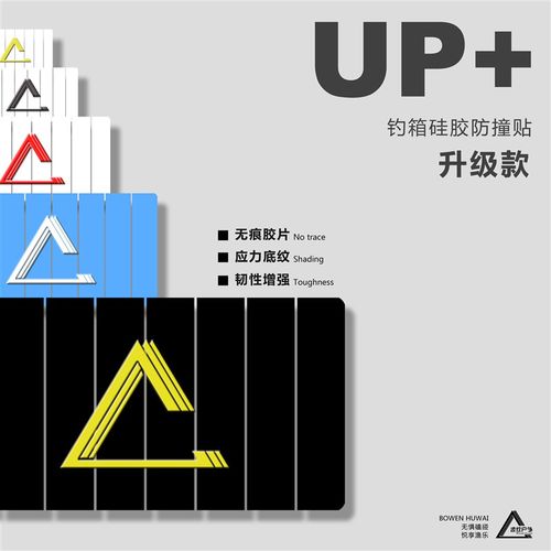 铂金铠甲【硅胶防撞贴升级款-5片装】-户外钓箱贴纸-防磨损防磕碰