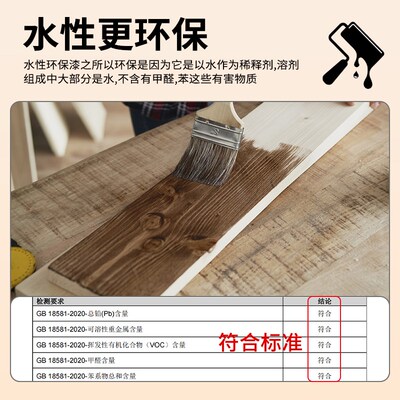 黑胡桃木色水性木器漆旧家具翻新木蜡油木纹漆清漆改色胡桃木油漆