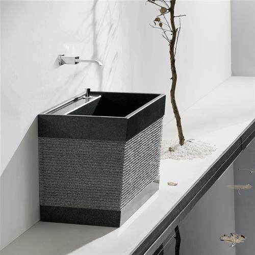 冠石把 拖汇池长方形石材洗衣池拖把盆花岗岩拖布池阳台双驱动户