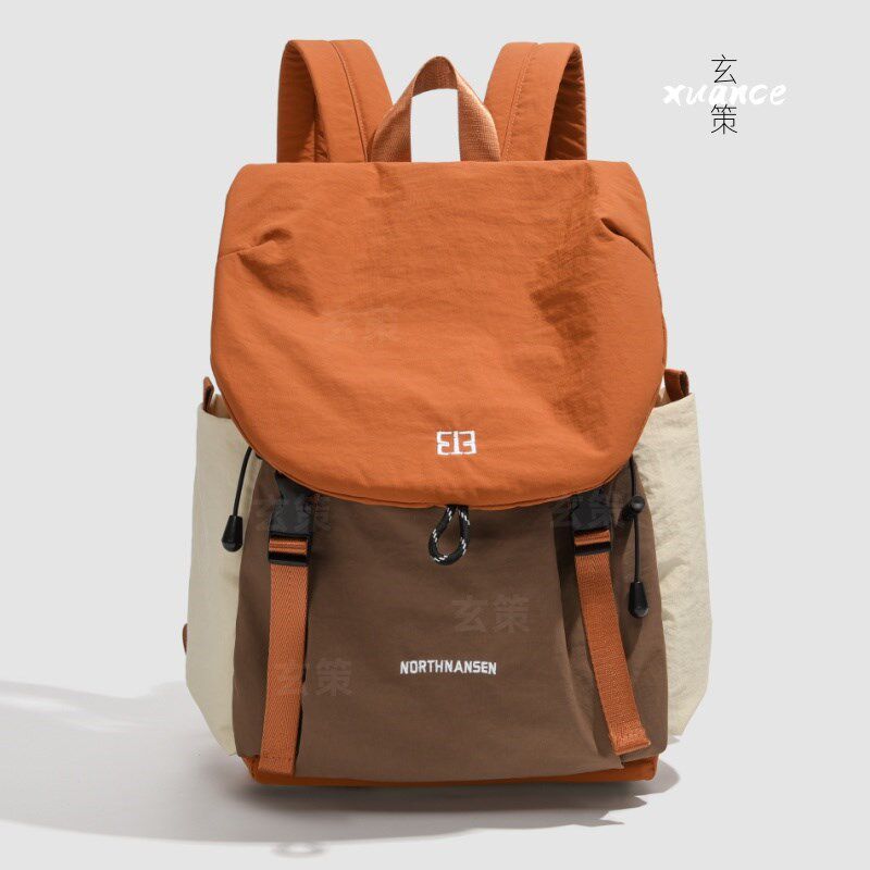 2025新款可爱l风双肩书包女款大容量通勤背包时尚出行电脑包