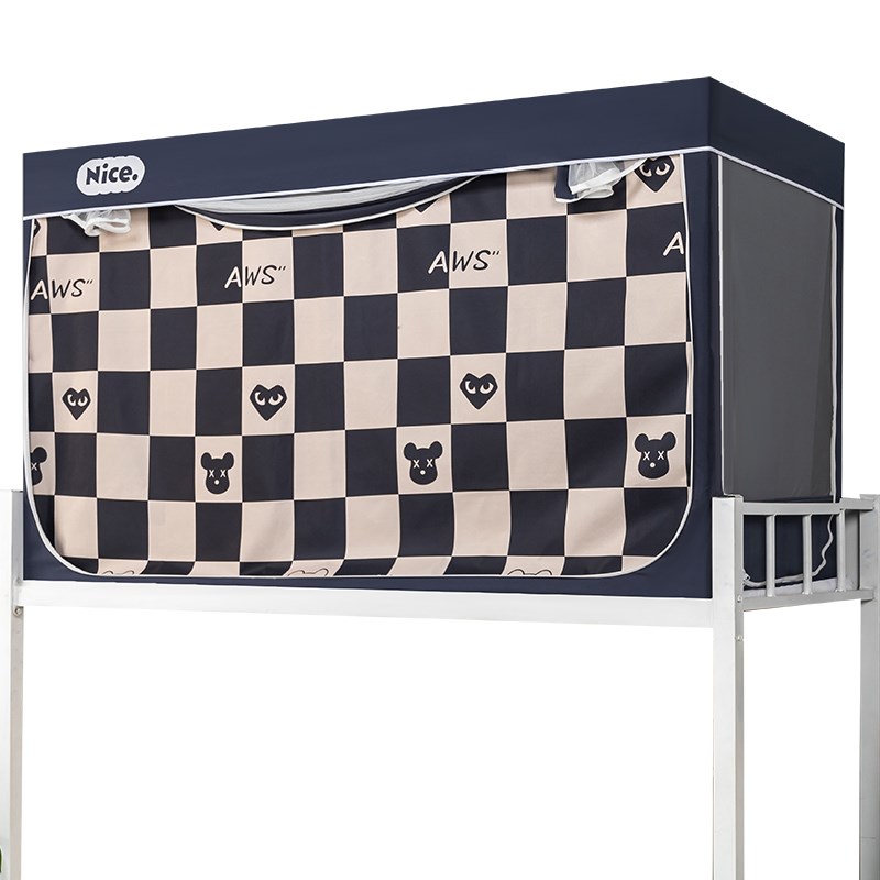 新款强遮光蚊帐学生宿舍床帘一体式单人上下铺专用全包床幔免安装