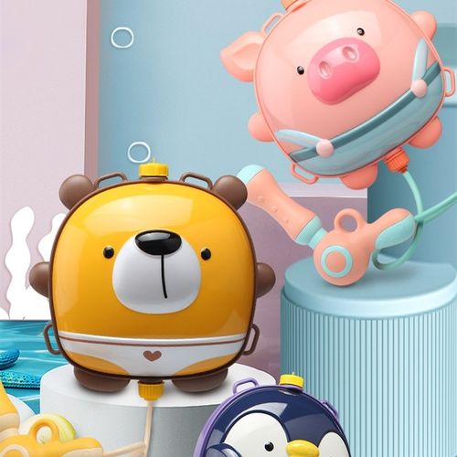 夏天儿童戏水玩具水枪背包生日礼D物男孩女孩玩具抽拉式喷水炮