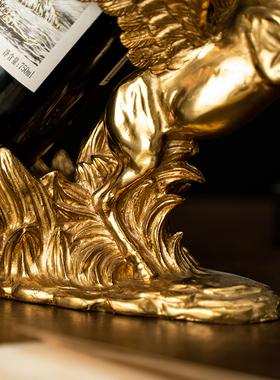 美式纯铜全铜奔马红酒架摆件 高档餐桌餐边柜酒柜酒架装饰品摆设