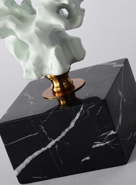 新中式家居工艺品摆件样板房书房客厅酒店前台桌面太湖石装饰配饰