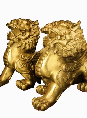 纯铜貔貅摆件一对貔貅大小号皮丘家居乔迁客厅装饰品店铺开业礼品