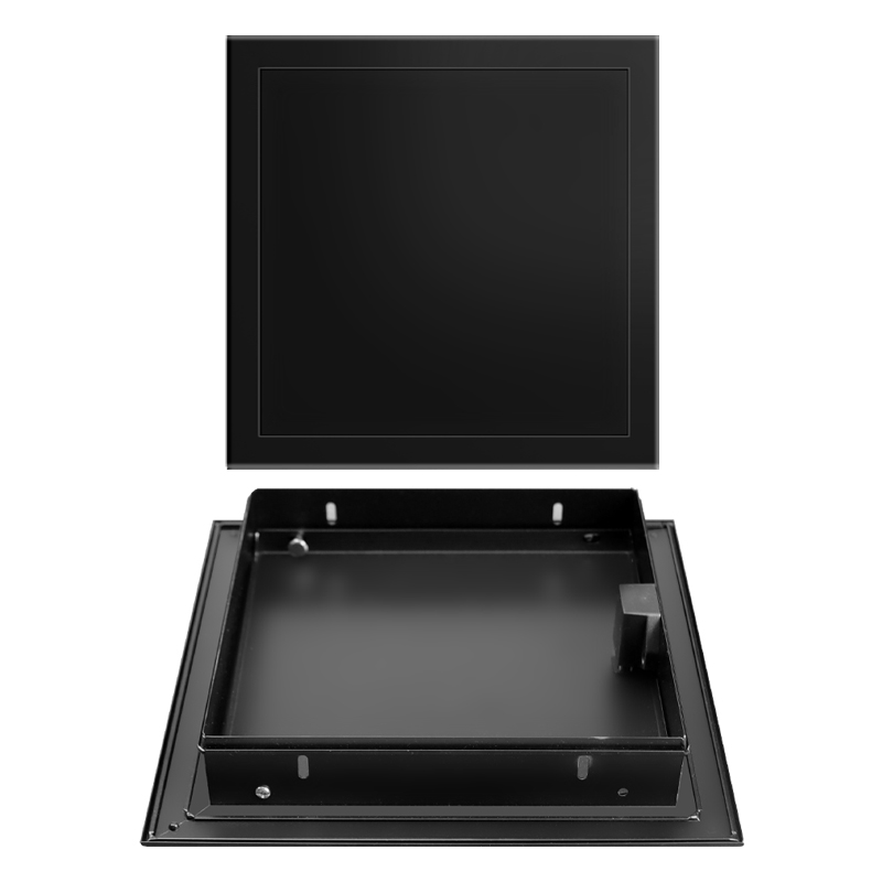 黑色按开式铝合金墙体管道检修口孔外开式墙面门盖板井检查门灰色