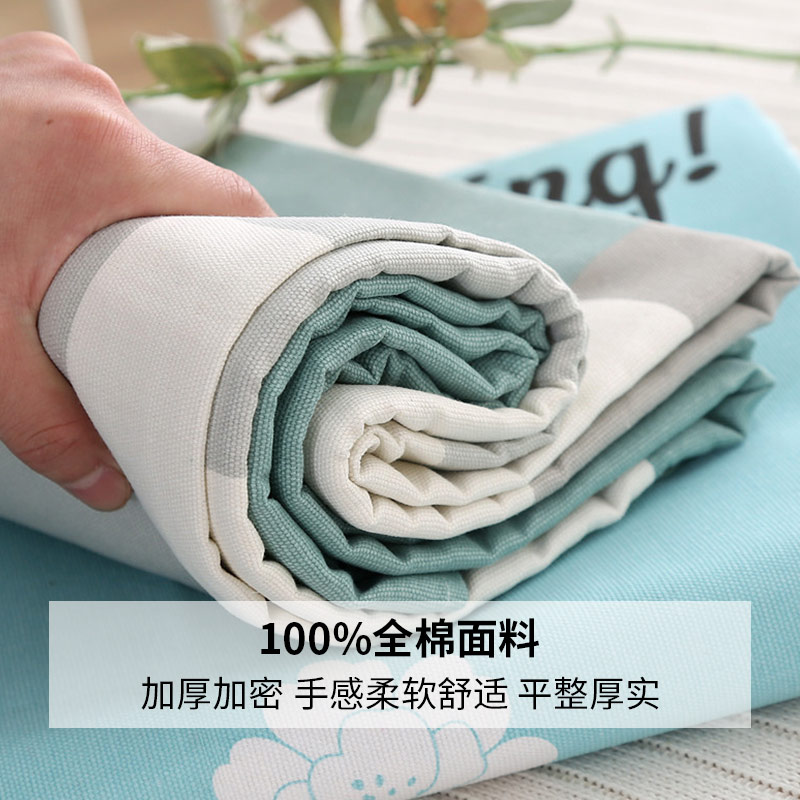 床单单件老粗布加密加厚夏季清爽型全棉亚麻被单三件套1.5米