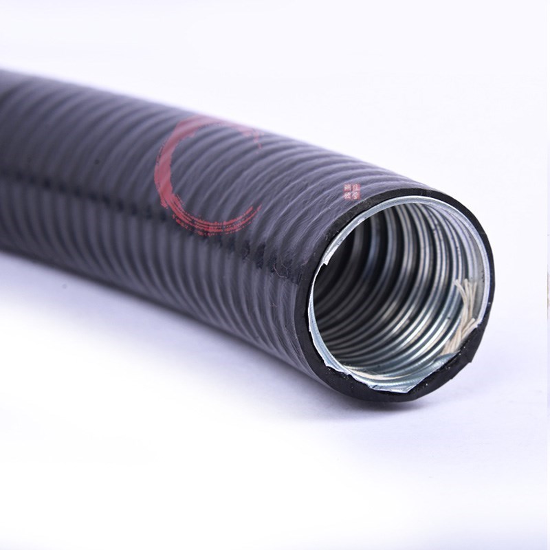 带棉绳抗拉力平包塑金属软管高强度阻燃包塑软管R耐压耐磨防水防