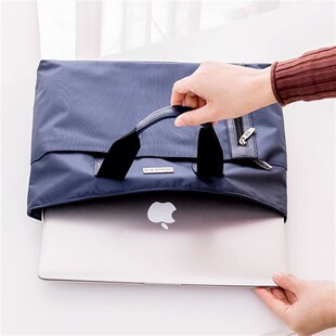 资料袋手提包商务a4帆布文件袋文件包办公男女公文拉炼包会议 新款