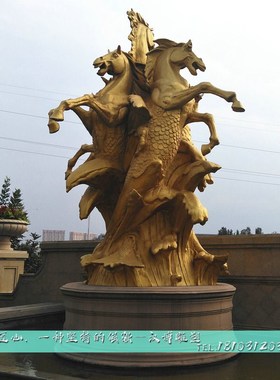 户外大型奔马雕塑景观园林不锈钢金属马雕像玻璃钢仿铜雕塑品摆件