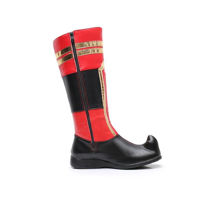 藏族舞蹈靴子男款民族舞蹈鞋藏族鞋长筒马靴平底民族风马靴低跟鞋