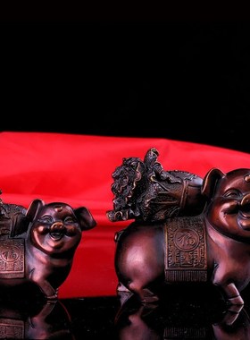 纯铜猪摆件 招财猪家居装饰品摆设 百财生肖猪工艺品摆件