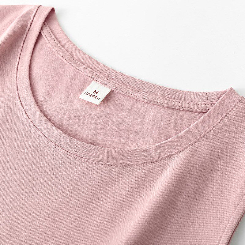 胭脂粉女士背心外穿宽松版t无袖t恤大码宽肩带纯棉内搭打底吊带夏