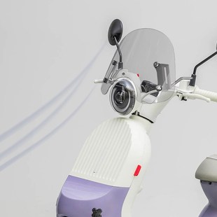 适用于电动车极核 MO1前风挡z玻璃复古踏板改装挡风护胸挡雨板配