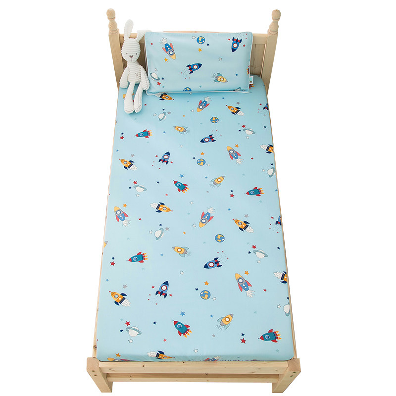 100支儿童纯棉床笠单件床w罩婴幼儿床单新生宝宝幼儿园纯棉床垫套