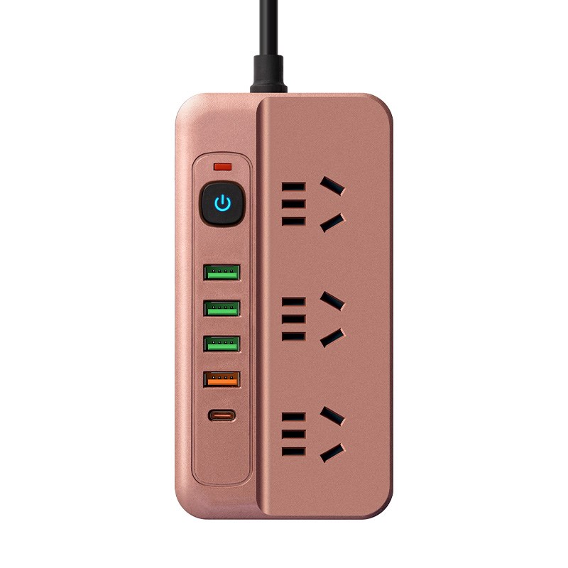 家用插座c插排多插位转换器带USB防过载宿舍分控插线板拖线板长线