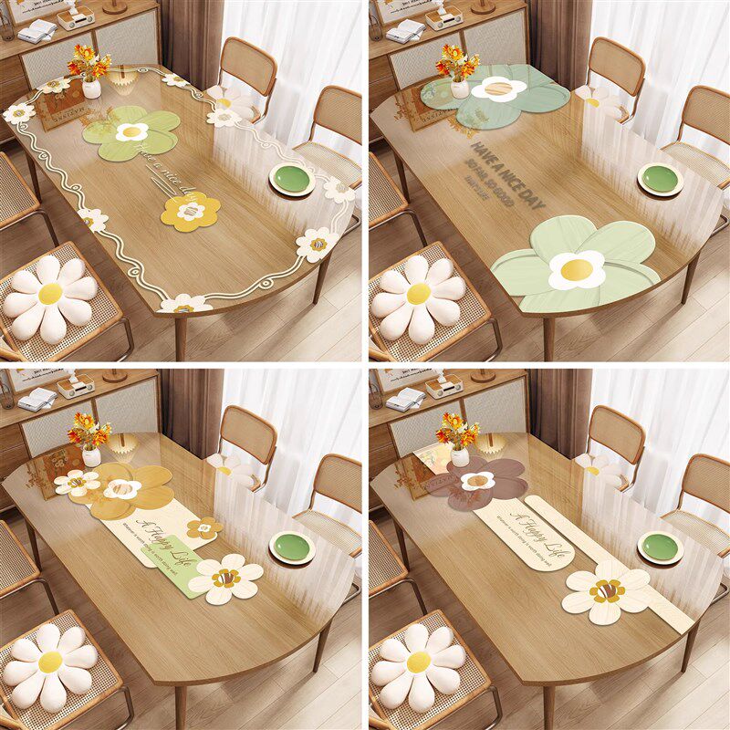 透明椭圆形桌垫免洗防p水防油防烫PVC软玻璃桌布茶几桌布水晶板