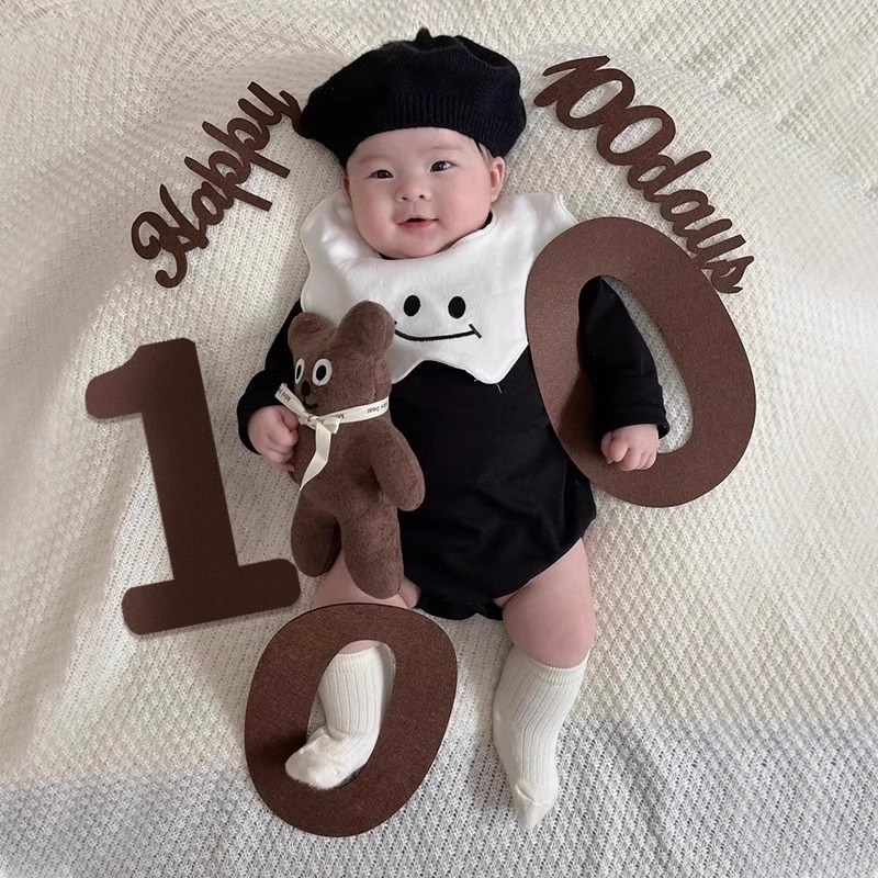 百天拍照道具满月布置仪式感用品30气球K背景墙女孩婴儿龙宝宝男