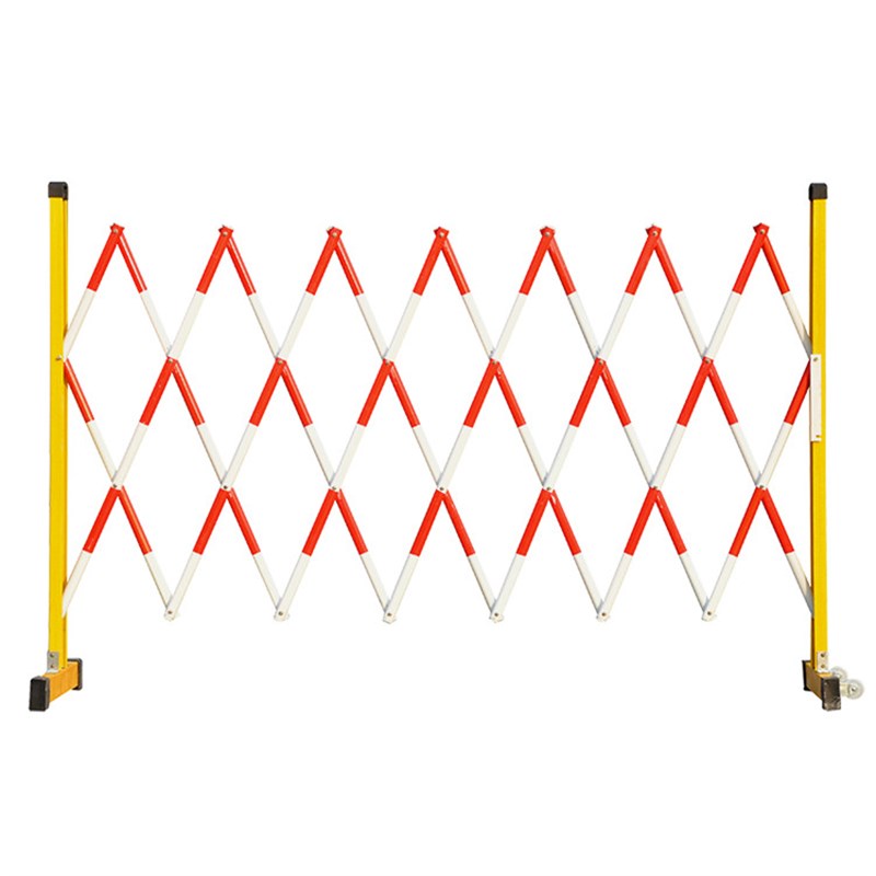 玻璃钢伸缩围栏可移动式工厂安全防护G栏户外施工警戒隔离折叠护