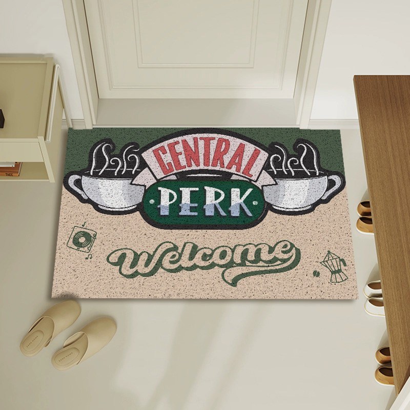 趣味创意老友记进门地垫创意入户门脚F垫pvc丝圈地毯玄关门口耐脏