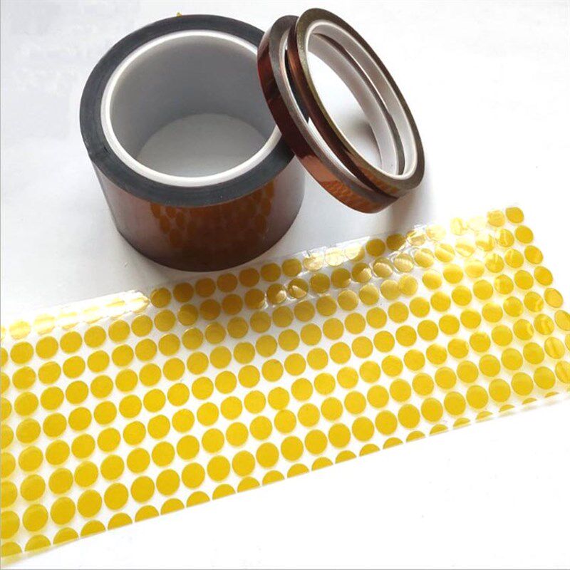 苏州茶色PI耐高温胶带260度vkapton 电镀喷涂喷漆圆点防烤胶带定