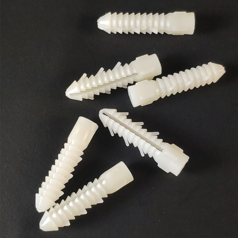 塑料膨胀管带刺胶塞胶粒胀塞墙塞膨胀螺丝6mHm8mm6厘8厘500个1包
