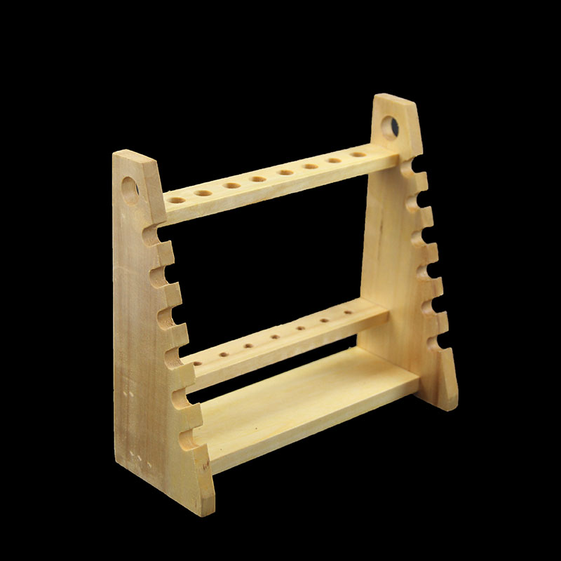 木质移液管架 梯形刻度吸管架 木制架子圆盘T木质吸管滴管架