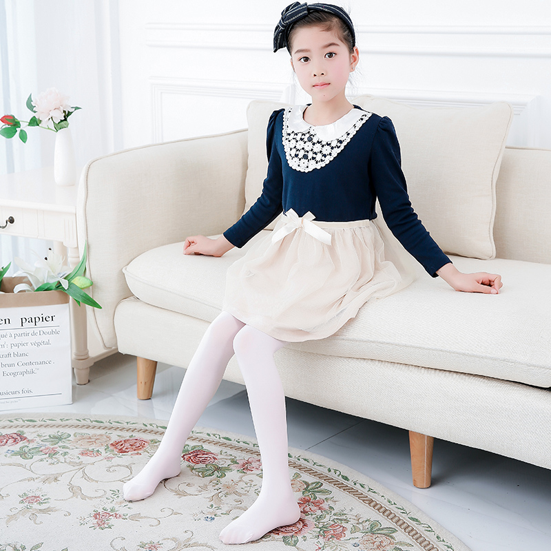 10条装儿童连裤袜季女童打底裤练功白J色丝袜夏季薄款袜子舞蹈袜