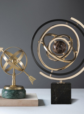 轻奢摆件客厅酒柜玄关领导办公室桌面G家居装饰品创意地球仪科技