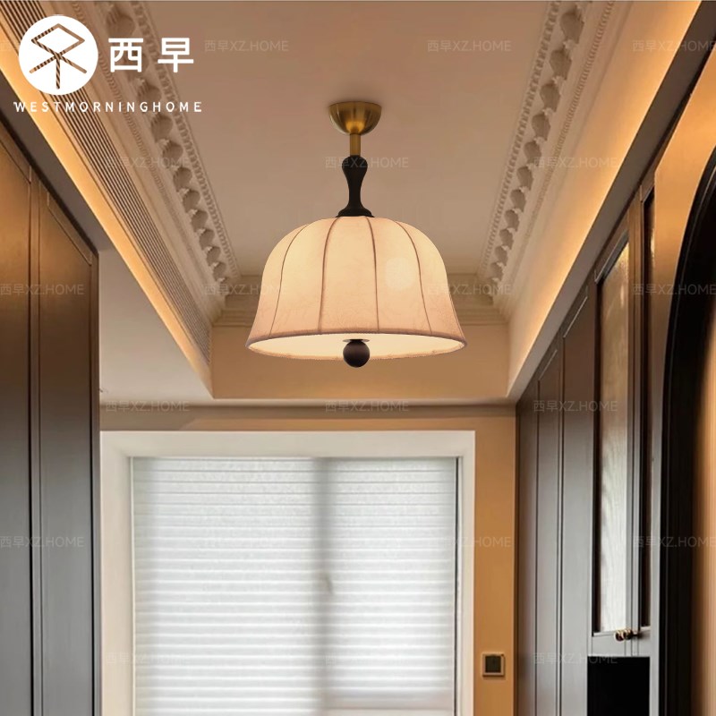 新款法式复古中古卧室吸顶灯美式南E洋风客厅书房衣帽间氛围吊灯