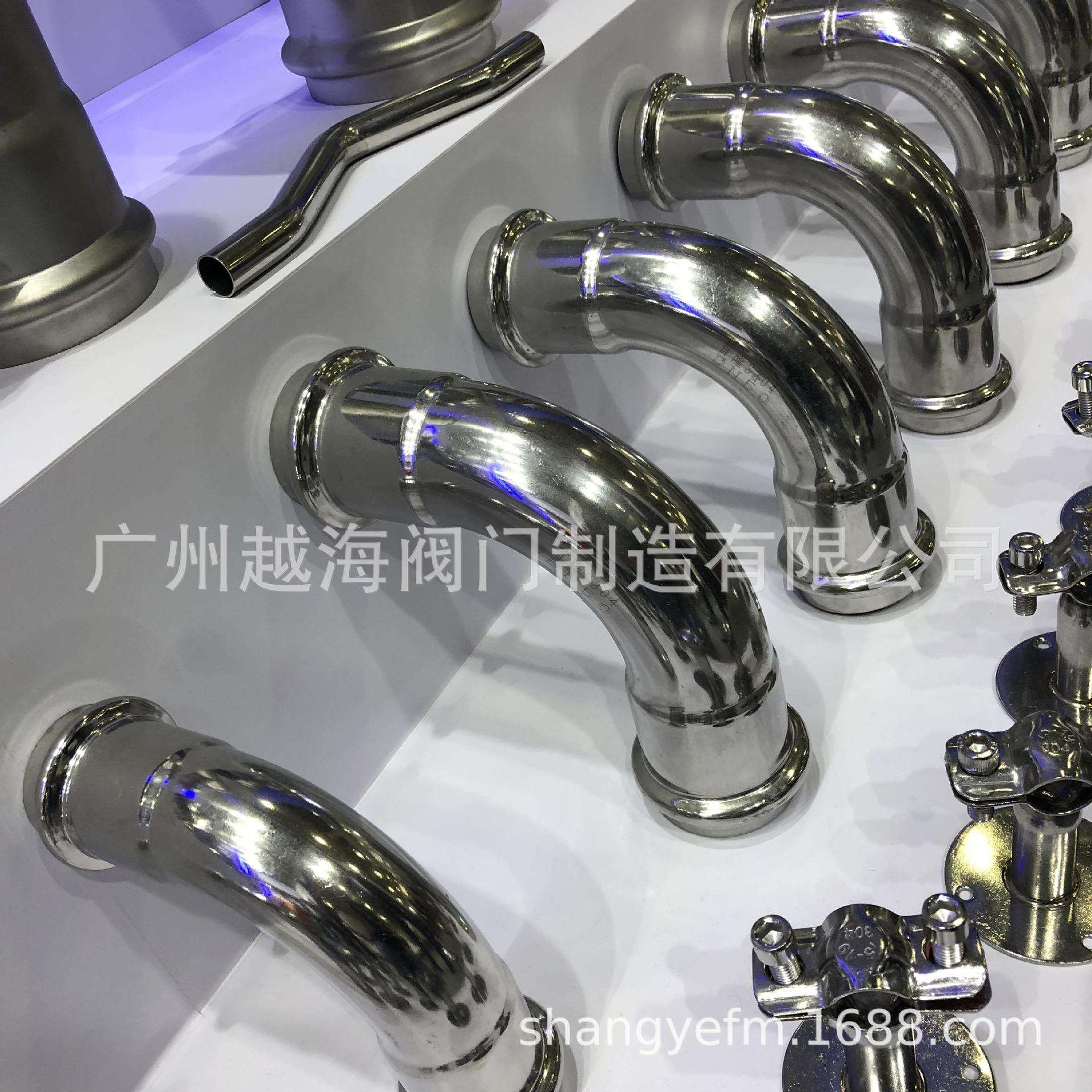 双卡压式B型90°弯头304 316不锈钢接头管件配件卫生级薄壁饮用管