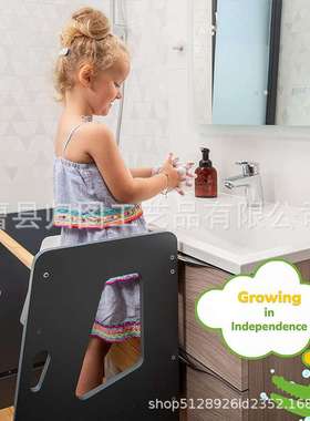 宝宝蒙氏学习塔实木洗手梯儿童洗漱凳幼儿台阶凳子learning tower