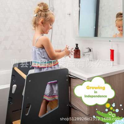 宝宝蒙氏学习塔实木洗手梯儿童洗漱凳幼儿台阶凳子learning tower
