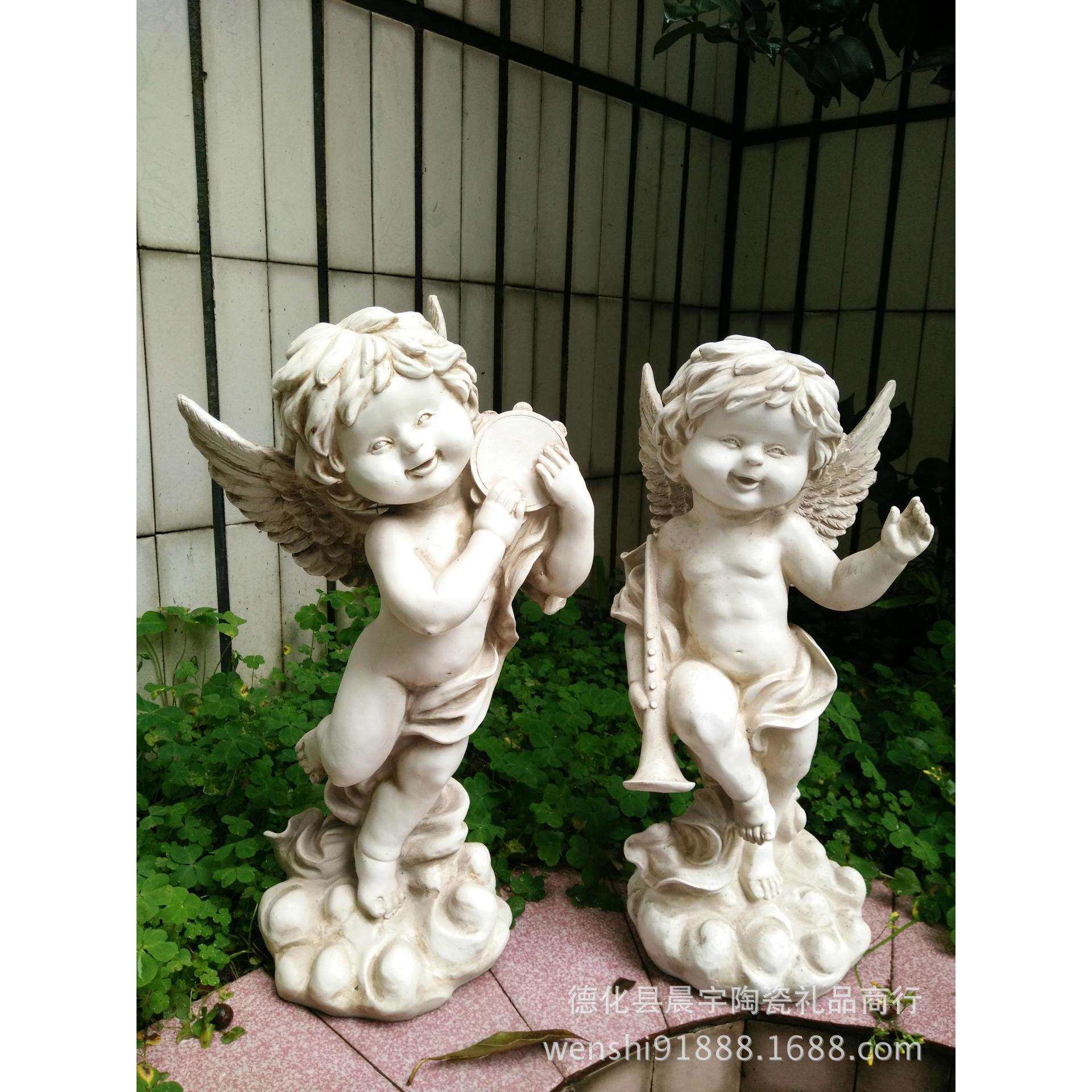 创意混批树脂工艺品复古做旧天使丘比特园林景观饰品摆件A4788