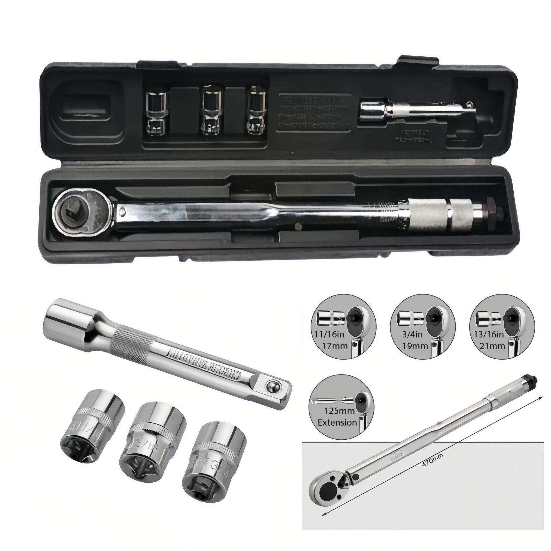 扭力扳手 大飞5件套 1/2" 28-210Nm手动工具汽车维修扭力起子扳手