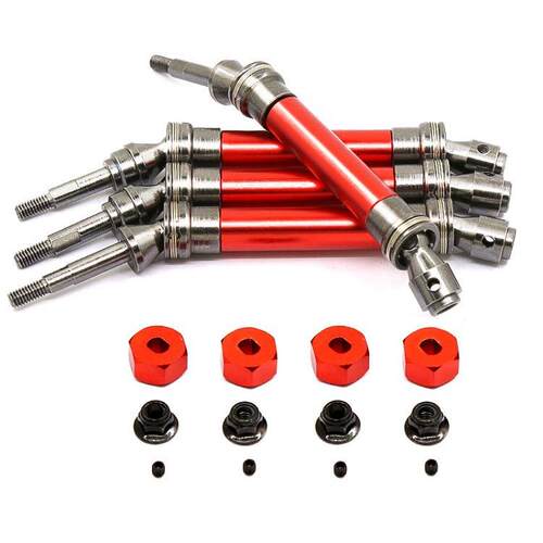 TRAXXAS SLASH 4X4死老鼠 铝合金+钢 前/后CVD传动轴 带结合器