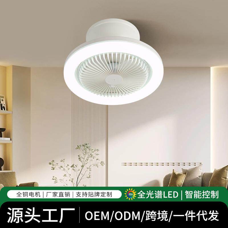 智发e27螺口灯头10寸led风扇灯客厅卧室餐厅新款隐形多功能电扇灯