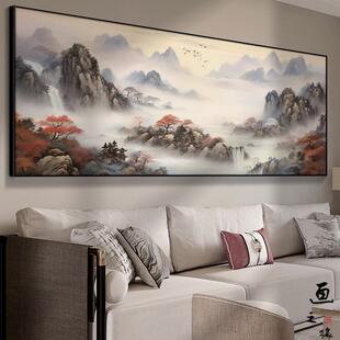 大芬油画村客厅装饰画聚宝盆风景山水画沙发背景挂画现代简约壁画