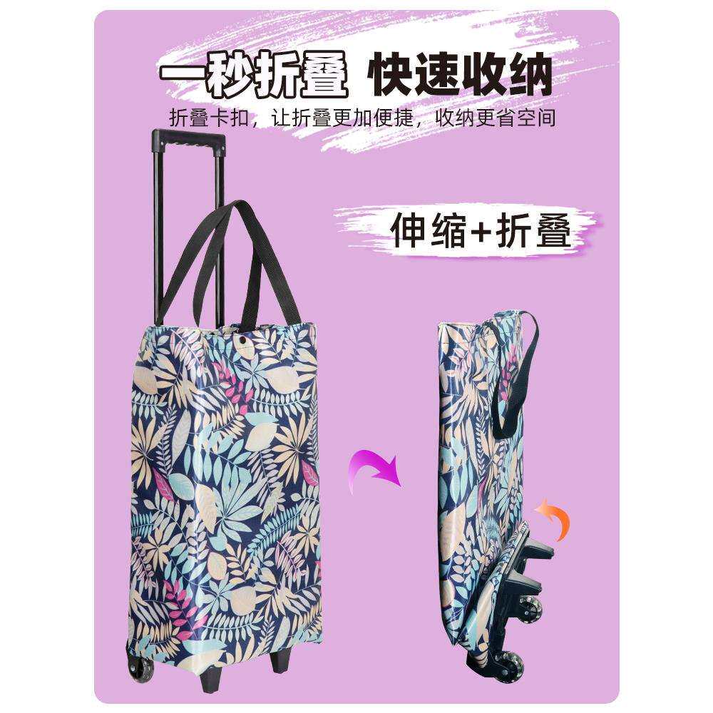 买菜篮子卖菜的折叠小拉车推车买莱手拉车买菜用的拖车拉杆箱简易