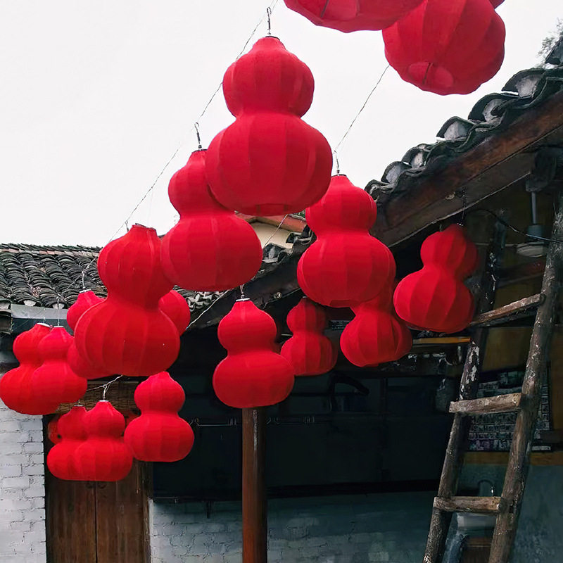户外吊灯防水中国风饭店走廊屋檐庭院灯新中式葫芦装饰大门红灯笼