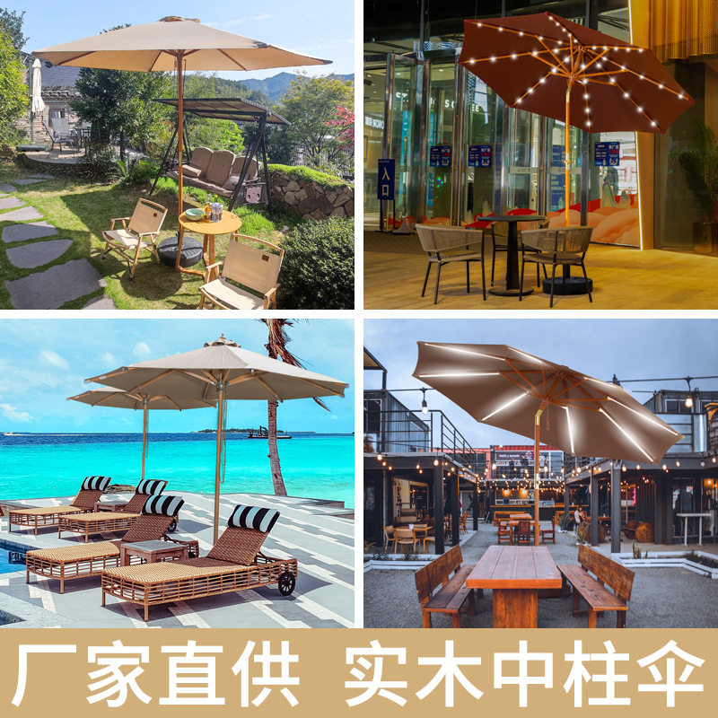 【中柱伞合集-不含底座】户外遮阳伞手摇全铝伞庭院伞广告太阳伞图片