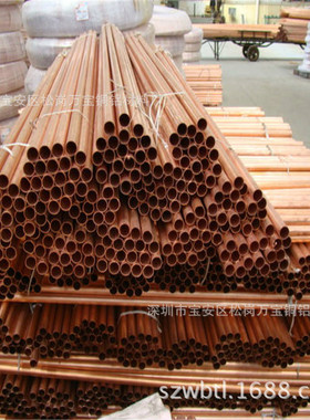 TP2大口径紫铜管159*2 168*3 R410A冷媒铜管 河南薄壁红铜管